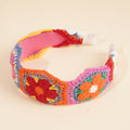 Knitted Floral Head Band - DippedShop Wholesale - #9955