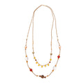 Double Layer Beaded Necklace - DippedShop Wholesale - #2371