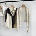 Solid Color Linen Shoulder Wrap Knit Shawl 6W6NSC125