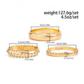 Punk Style Color Contrast Rivet Studded Bracdelet Set 6W6JBR597