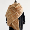 Leopard Print Cashmere-Feel Shawl Wrap Scarf 6W6NSC94