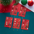 Christmas Tree Santa Claus Tassel Asymmetrical Dangle Earrings 6W6JER688