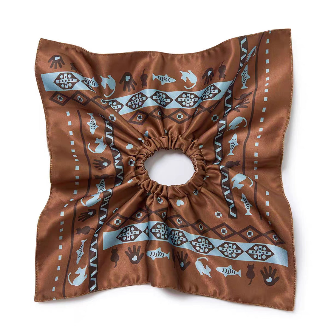 Printed Square Hair Scrunchie - DippedShop Wholesale - #0275