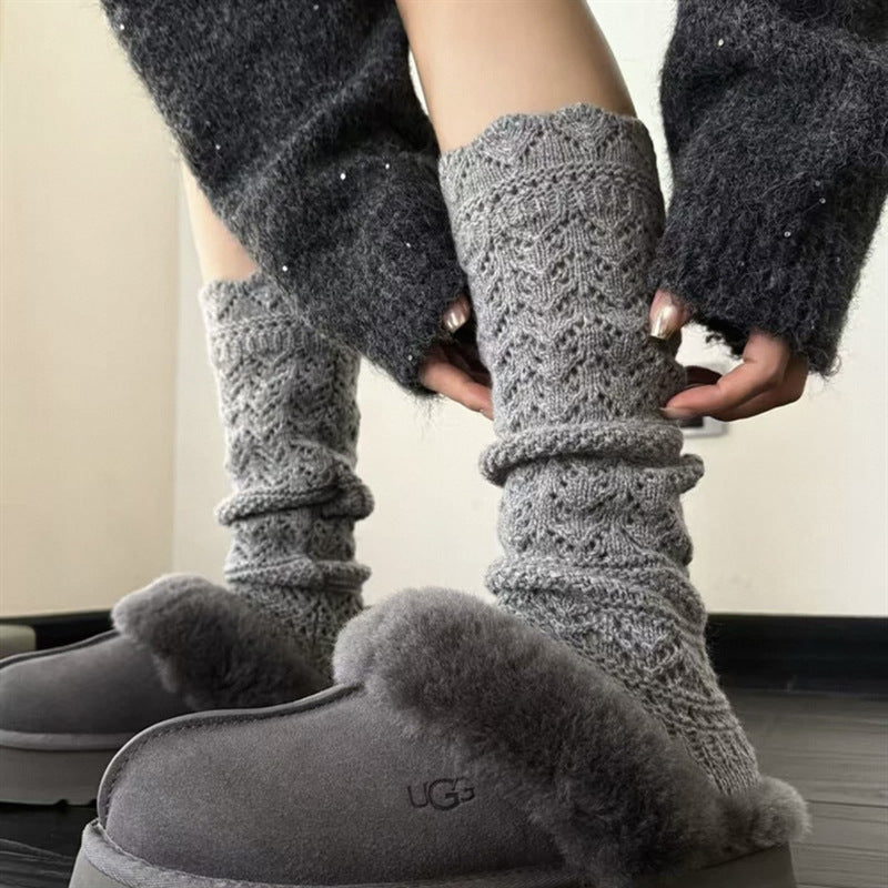 Elegant Hollow Out Crochet Mid-Calf Socks 6W8FSO709