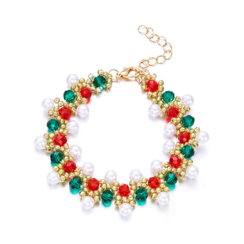 Christmas Bell Beaded Bracelet - DippedShop Wholesale - #4547