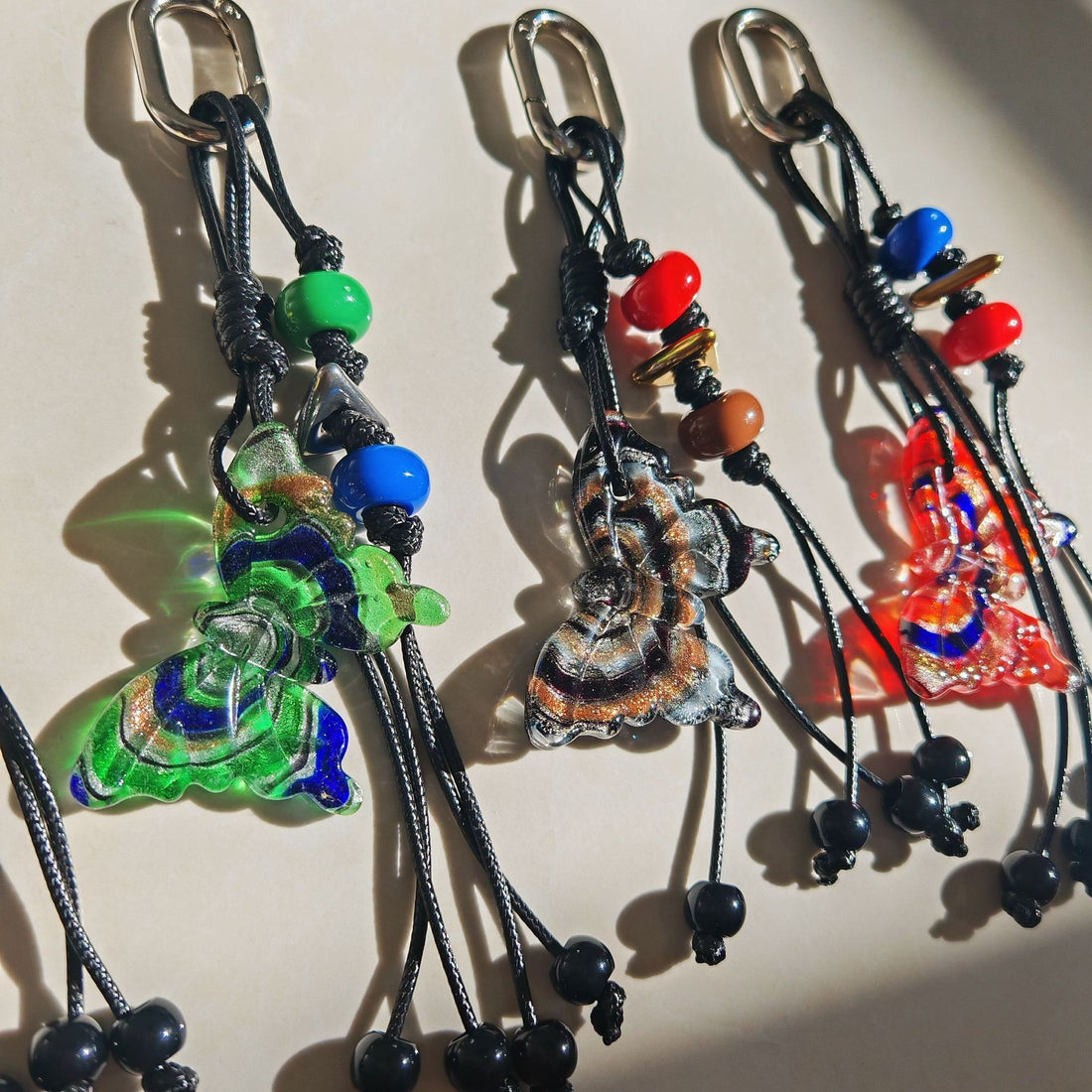 Butterfly Beads Keychain Bag Charms DP25B556
