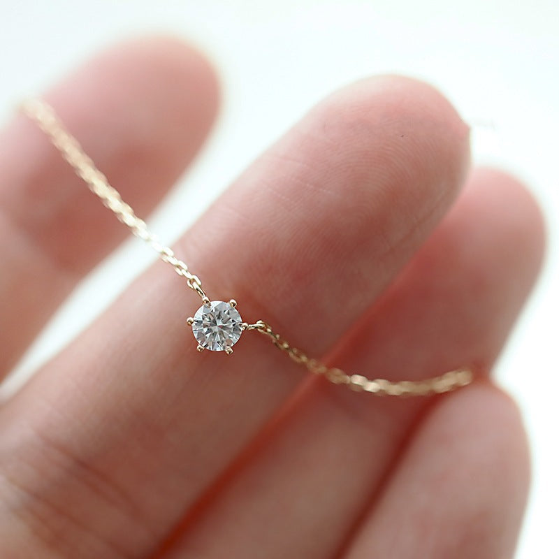 Diamond Pendant Choker Necklace - DippedShop Wholesale - #6179