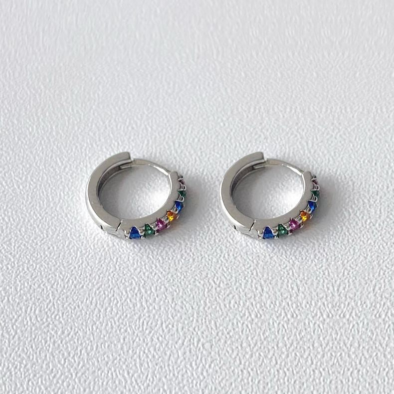 Cubic Zirconia Hoop Earrings - DippedShop Wholesale - #2435