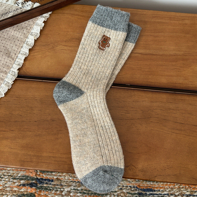 Cute Cartoon Pattern Thicken Warm Crew Socks 6W8FSO542