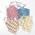 Boho Color Block Tassel Knit Triangle Headscarf MK2BK6W6HHS12