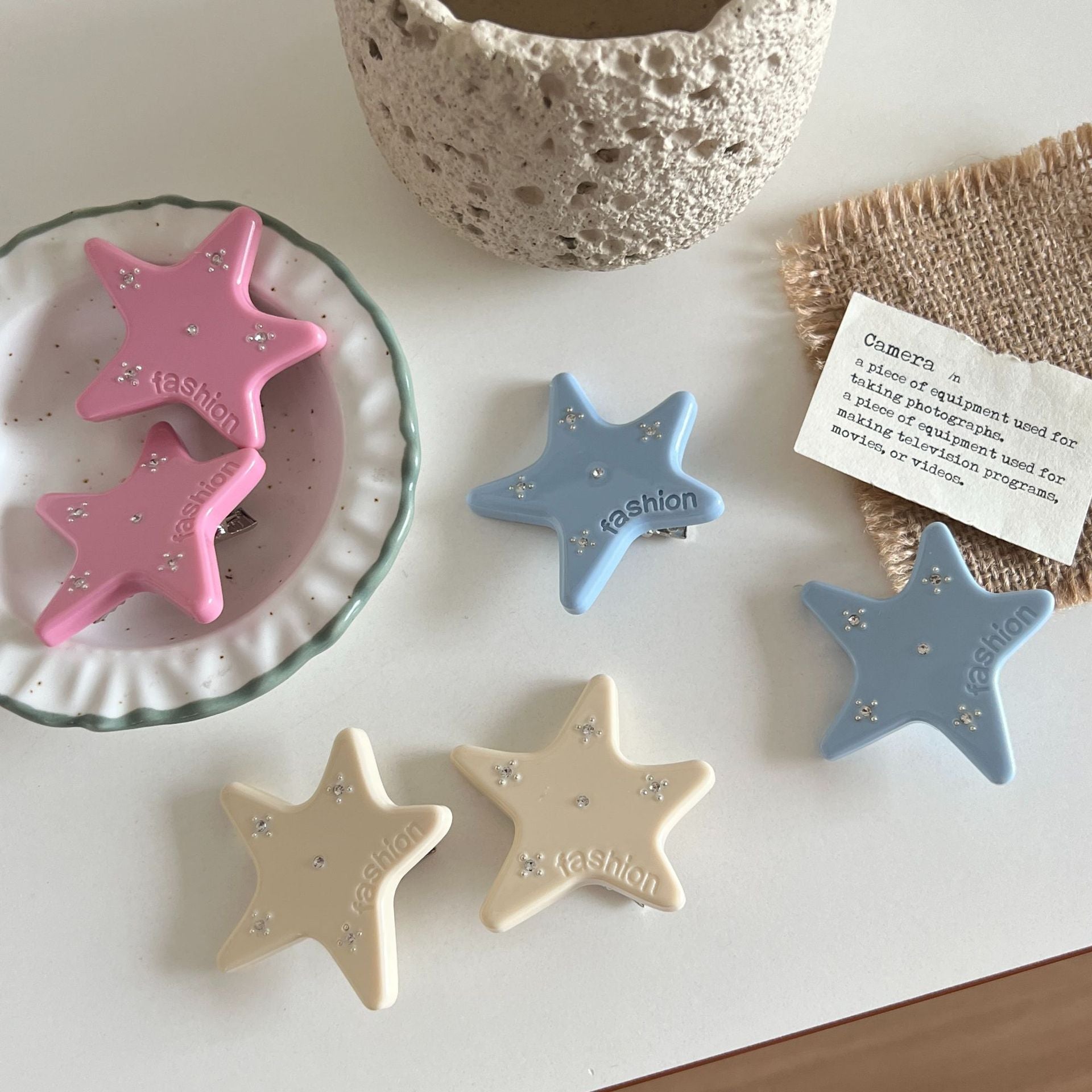 Cute Solid Color Star Duckbill Hair Clip MK2PM6W6HCP07