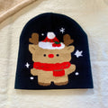 Santa Claus Print Warm Christmas Knit Beanie 6W6HAT837