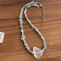 Natural Stone Layered Necklace - DippedShop Wholesale - #9779