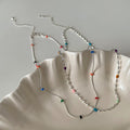 Cute Colorful Beaded Snake Chain Necklace 6W6JNC432