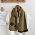 Floral Jacquard Knit Scarf - DippedShop Wholesale - #3875