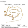 Simple Gold Plated Shell Starfish Waist Chain 8ZA6JBC86T