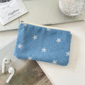 Denim Star Print Travel Portable Card Case 6S10BWB113