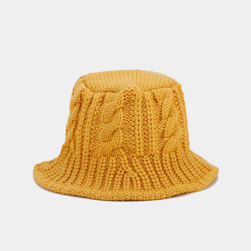 Fashion Cable Knit Solid Color Bucket Hat 6W6HAT926