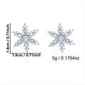 Creative Sparkly Rhinestone Snowflake Christmas Earrings 6W6JER682