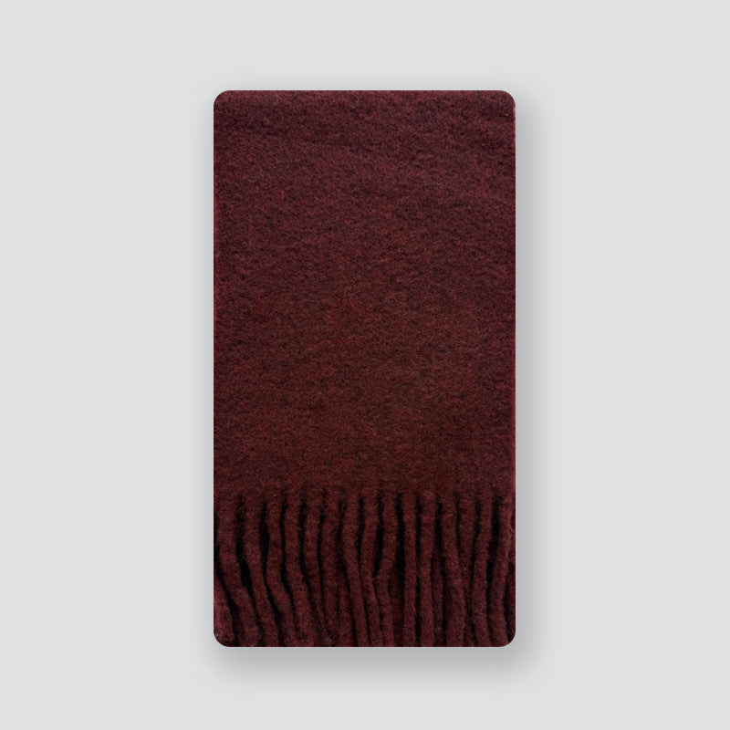 Warm Solid Color Wool Blend Knit Scarf 6W6NSW256