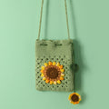 Handmade Crochet Sunflower Crossbody Shulder Bag MK2CCR6W10BBG432
