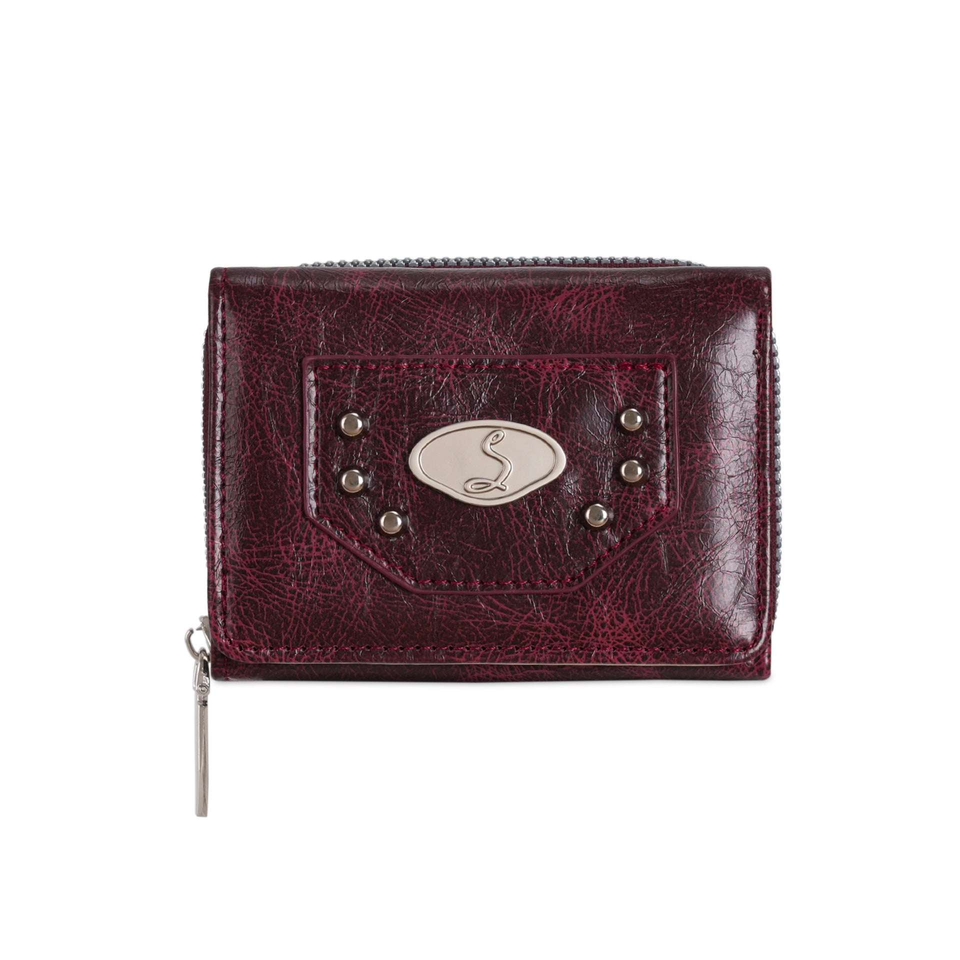 Stylish Metal Rivet PU Coin Purse Wallet 6S10BWB146