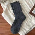 Simple Cable Knit Wool Blend Warm Crew Socks 6W8FSO540