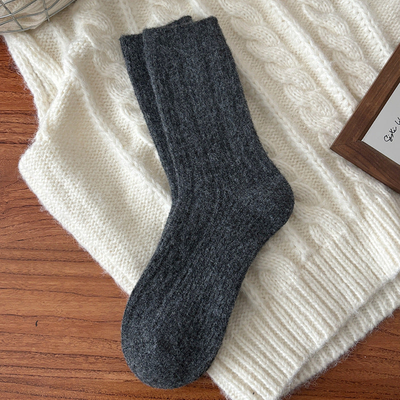 Simple Cable Knit Wool Blend Warm Crew Socks 6W8FSO540