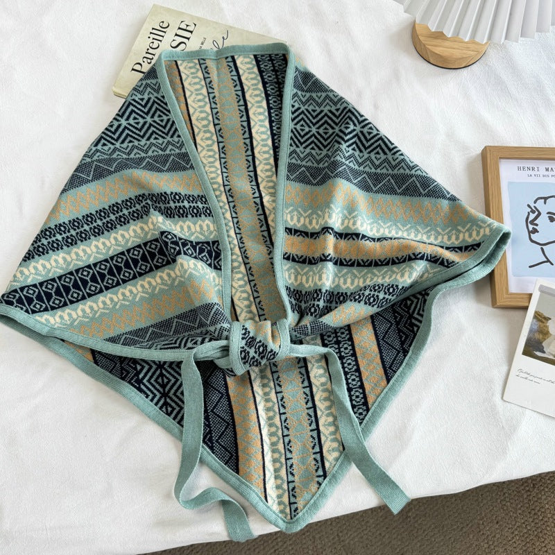Knit Triangle Shawl - DippedShop Wholesale - #8067