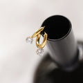 Rhinestone Pendant Hoop Earrings - DippedShop Wholesale - #0035
