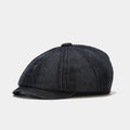 Trendy Denim Solid Color Newsboy Cap Beret MK2BW6W6HAT104