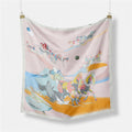 Abstract Silk Square Scarf - DippedShop Wholesale - #2835