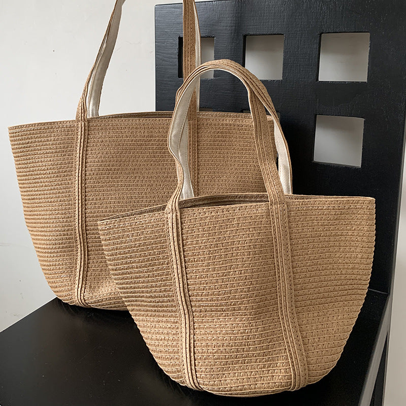 Handheld Simple Woven Shoulder Bag DPWB8