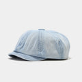 Trendy Denim Solid Color Newsboy Cap Beret MK2BW6W6HAT104