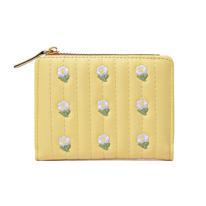 Cute Floral Embroideries Coin Purse Wallet 6S10BWB125