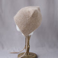 Soft Fuzzy Earflap Knit Beanie with Ties 6W6HAT693