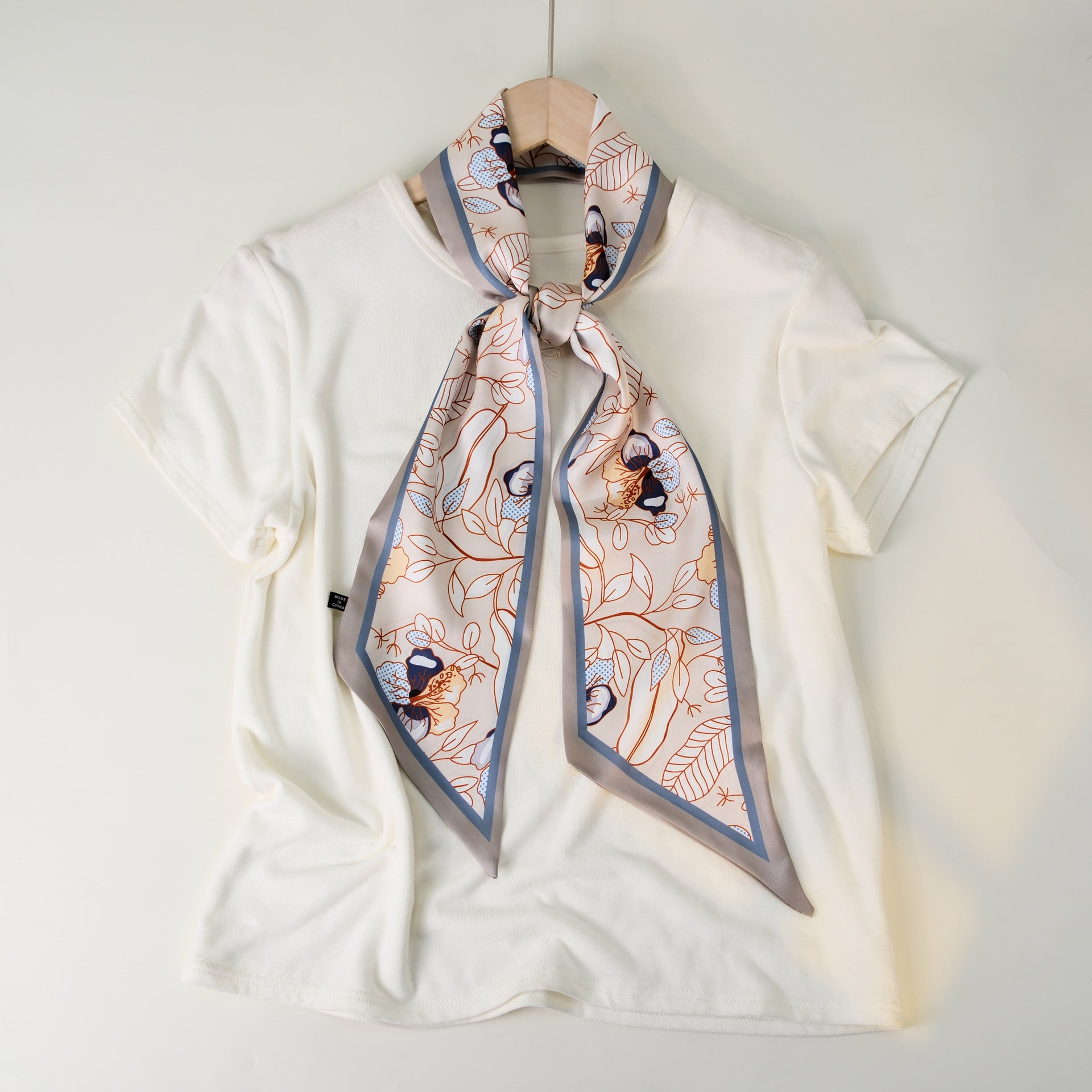 Chic Floral Print Soft Silk Scarf 6W6NSI257