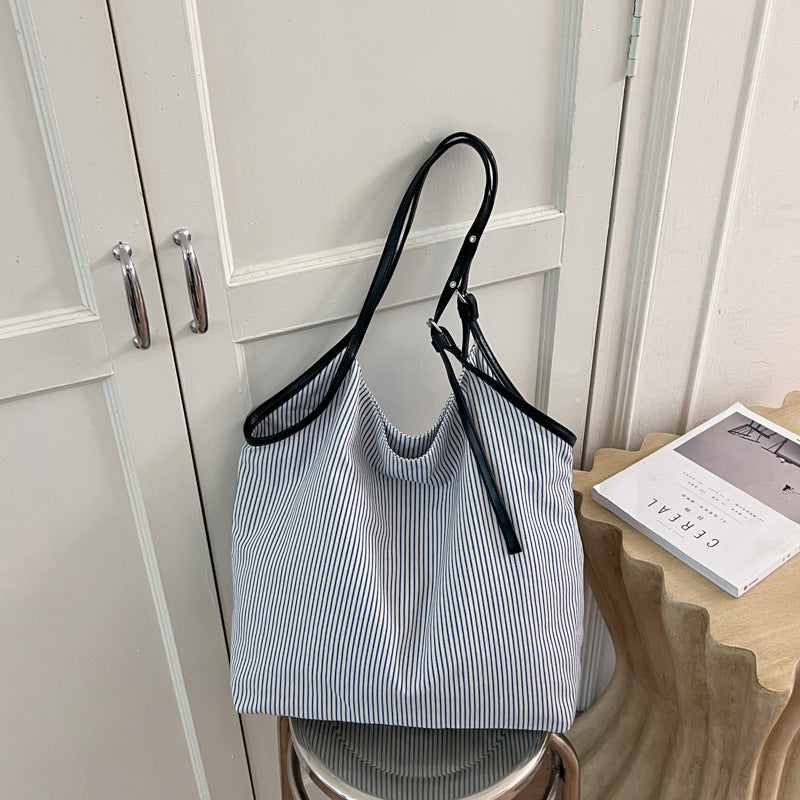 Contrast Striped Shoulder Bag - DippedShop Wholesale - #0051