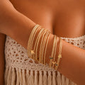 Trendy Star Moon Multi-Layer Gold Plated Bracelet 6W6JBR584
