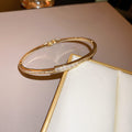 Elegant Gold Plated Rhinestone Bracelet 6W6JBR686
