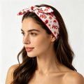 Christmas Print Bunny Ears Elastic Hair Band 6W6HBD362