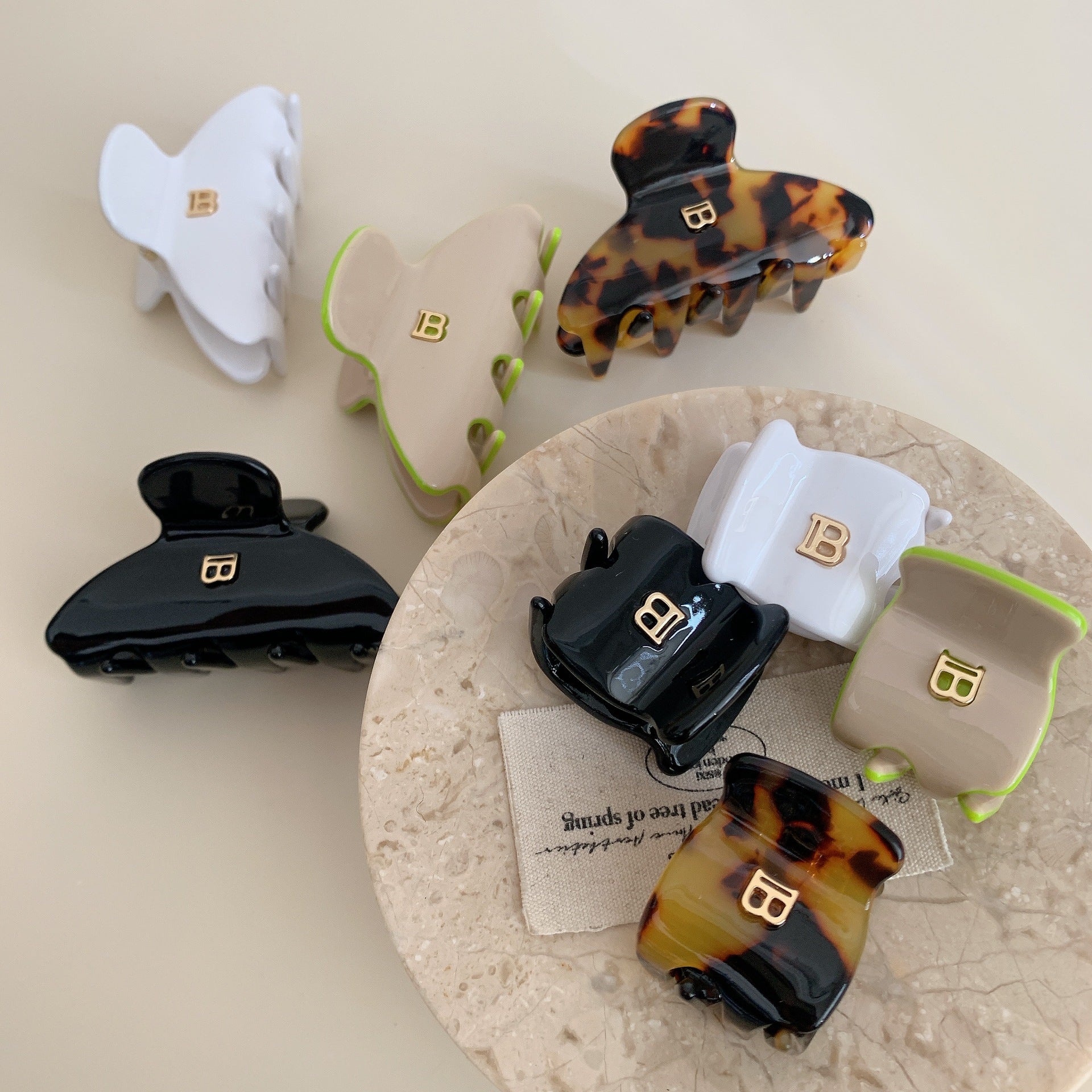 Letter Acetate Hair Clip - DippedShop Wholesale - #6355