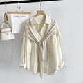 Solid Color Linen Shoulder Wrap Knit Shawl 6W6NSC125