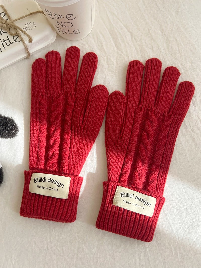 Cable Knit Touchscreen Gloves - DippedShop Wholesale - #5971
