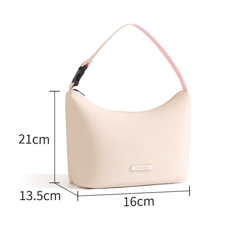 Simple Striped Color Block Large Capacity Handbag 6W10BBG2392