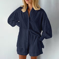 Jacquard Puff Sleeve Set - DippedShop Wholesale - #8979