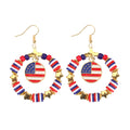 Retro Star Pendant Beaded Chain Frame Earring 8ZA6JER304L
