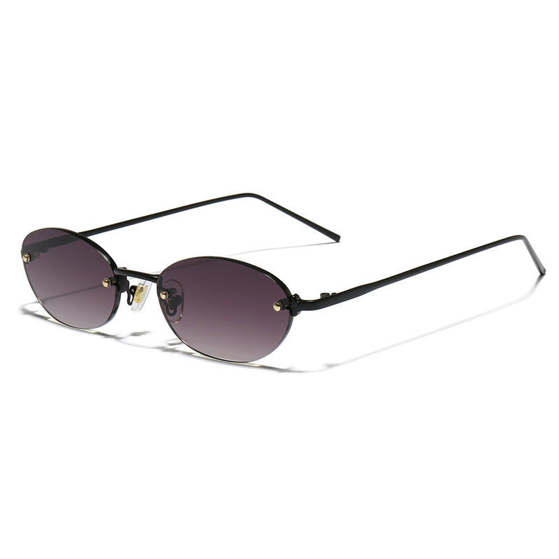 Trendy Oval Borderless Sunglasses - DippedShop Wholesale - #9107