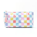 Colorful Checkerboard Waterproof PVC Cosmetic Bag MK2BLW6C5CO23