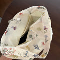 Beige Floral Cotton Tote - DippedShop Wholesale - #7763